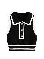 Verdusa Women's Button Down Old Money Striped