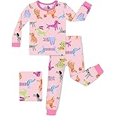 babee Reshinee Bamboo Viscose Toddler Girls Kids Pajamas Unicorn Mermaid Pjs Long Sleeve Snug fit 12M-8Y 2pcs Soft Jammies