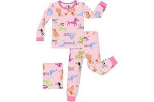 babee Reshinee Bamboo Viscose Toddler Girls Kids Pajamas Unicorn Mermaid Pjs Long Sleeve Snug fit 12M-8Y 2pcs Soft Jammies
