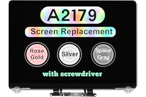 WARWOLFTEAM Screen Replacement for MacBook Air 13" 2020 A2179 EMC 3302 EMC 3302 MVH22 MVH42 MVH52 MWTJ2 MWTK2 MWTL2 LCD Screen Retina Display Full Assembly (Gray)