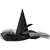 JUSTOTRY Halloween Witch Hat for Women Black Spider Witches Hat Adult Wizard Witch Hats for Women Girl Cosplay Halloween Party Costume Accessory