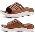 KuaiLu Womens Recovery Sandals With Comfortable Plantar Fasciitis Support,Ladies Orthotic Open Toe Sport Slides Thick Cushion Reduces Stress on Feet,Joints & Back Post-Exercise