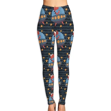 Amazon Com Ufo Leggings Elasticos Para Mujer Con Personaje De