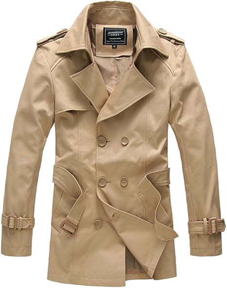 Amazon Allure メンズ トレンチコート 紳士服 ジャケット アウター 取り外し可能なベルト付き ショート丈 長袖 ベージュ Ko コート ジャケット 通販 Amazon Allure メンズ トレンチコート 紳士服 ジャケット アウター 取り外し可能なベルト付き ショート丈 長袖 ベージュ Ko コート ジャケット 通販