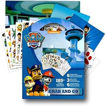 Paw Patrol Sticker Coloring Activity Set & Bonus Sticker ~ Favorite Paw Patrol Characters Including Skye, Everest, Ryder, Marshall, Rubble, Rocky, Chase, and Zuma