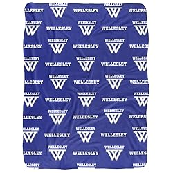 Wellesley College Blanket, 60"x80" Logo