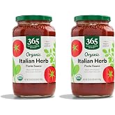 365 by Whole Foods Market, Organic Italian Herb Pasta Sauce, 25 Ounce (Pack of 2)