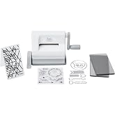 Sizzix Sidekick Starter Kit, Mini Manual Die Cutting Machine, White &amp; Grey