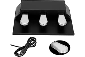 P POLERDEN 3 Pedal Unit 3 Pedal for Keyboard Compatible with yamaha Keyboard P125 P225 P128 P121, Fc35 Electric Three Pedal Unit, Piano Sustain Pedal, Piano Keyboard 3 Foot Pedal, 3 Pedal Digital Piano