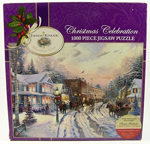 Thomas Kinkade Christmas Celebration 1000 Piece Jigsaw Puzzle MADE IN USA