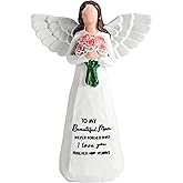 PNFPNF 5.5" Angel Figurine Show Love for Women,Birthday and Mother's Day Choose, Love from Daughter,Son, Family Member,Sculpted Hand-Painted Figurine