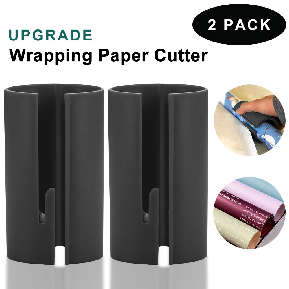 Wrapping Paper Cutter Tool,2 Pcs Sliding Cutter Safety Wrapping Paper