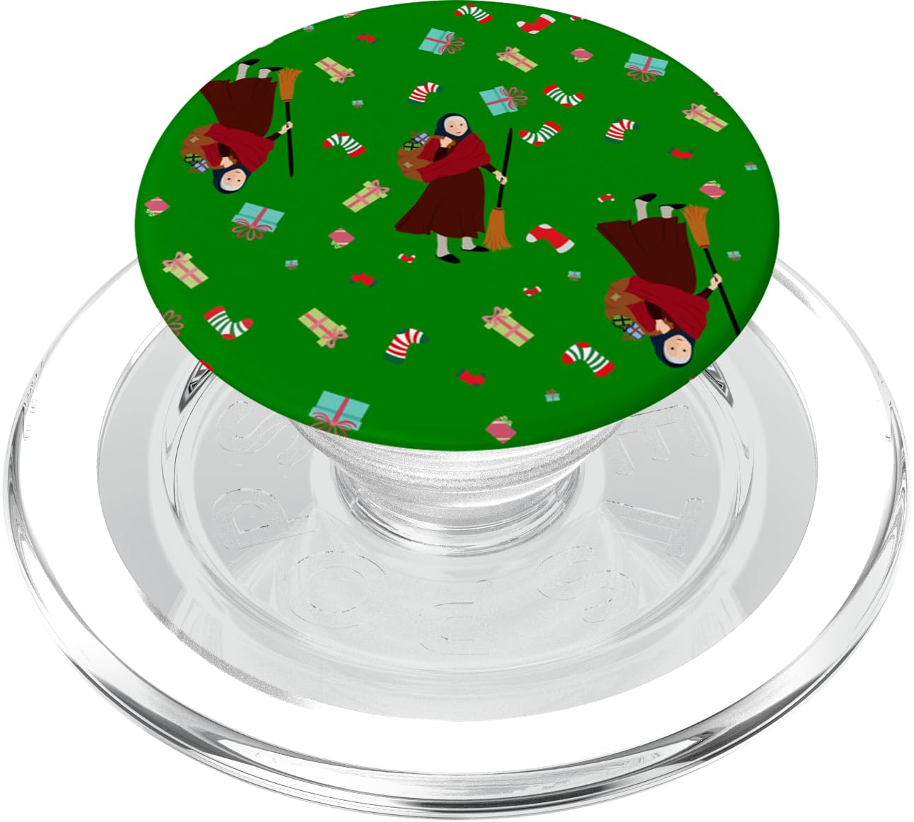 ugly christmas witch befana green spookmas gothmas gothic PopSockets PopGrip for MagSafe