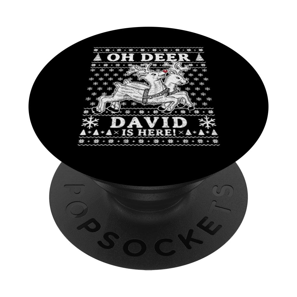 Oh Deer - David Is Here Ugly Christmas PopSockets Swappable PopGrip