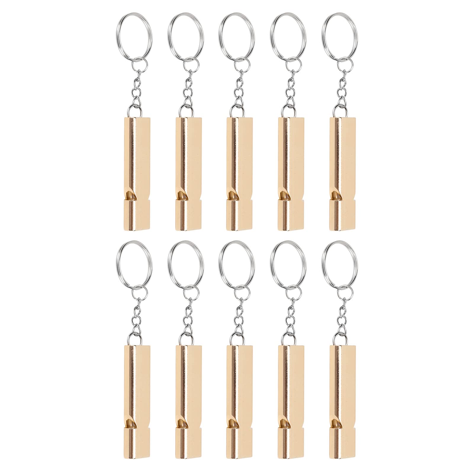 Sonew 10PCS Emergency Whistle, Aluminium Mountain Whistle for Training Pet Camping Hunting Hiking