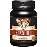 Barlean's Omega 3 6 9 Flaxseed Oil Supplements, Cold-Pressed Flax Seed Supplement Softgels with 1650 mg ALA Fatty Acids, 100 Count