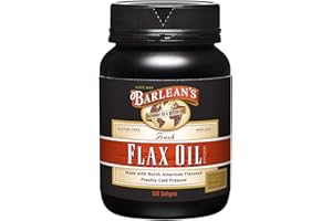 Barlean's Omega 3 6 9 Flaxseed Oil Supplements, Cold-Pressed Flax Seed Supplement Softgels with 1650 mg ALA Fatty Acids, 100 Count