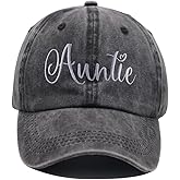 HHNLB Auntie Hats for Women, Adjustable Embroidered Cotton Aunt Baseball Cap