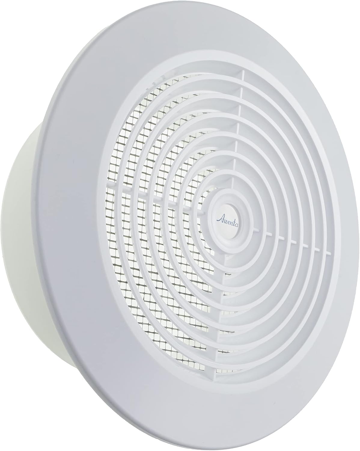 Registers, Grilles & Vents - Vent Systems 4'' Inch - White - Plastic - Dismantable Ceiling Grille - Round Air Vent Louver - Grill Cover - Nylon Screen - HVAC Vents for Bathroom, Home Office, Kitchen