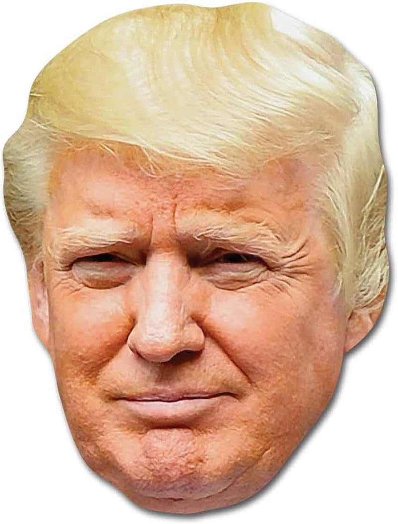 Star Cutouts Donald Trump Cardboard Face Mask Party Event Fun Bronze