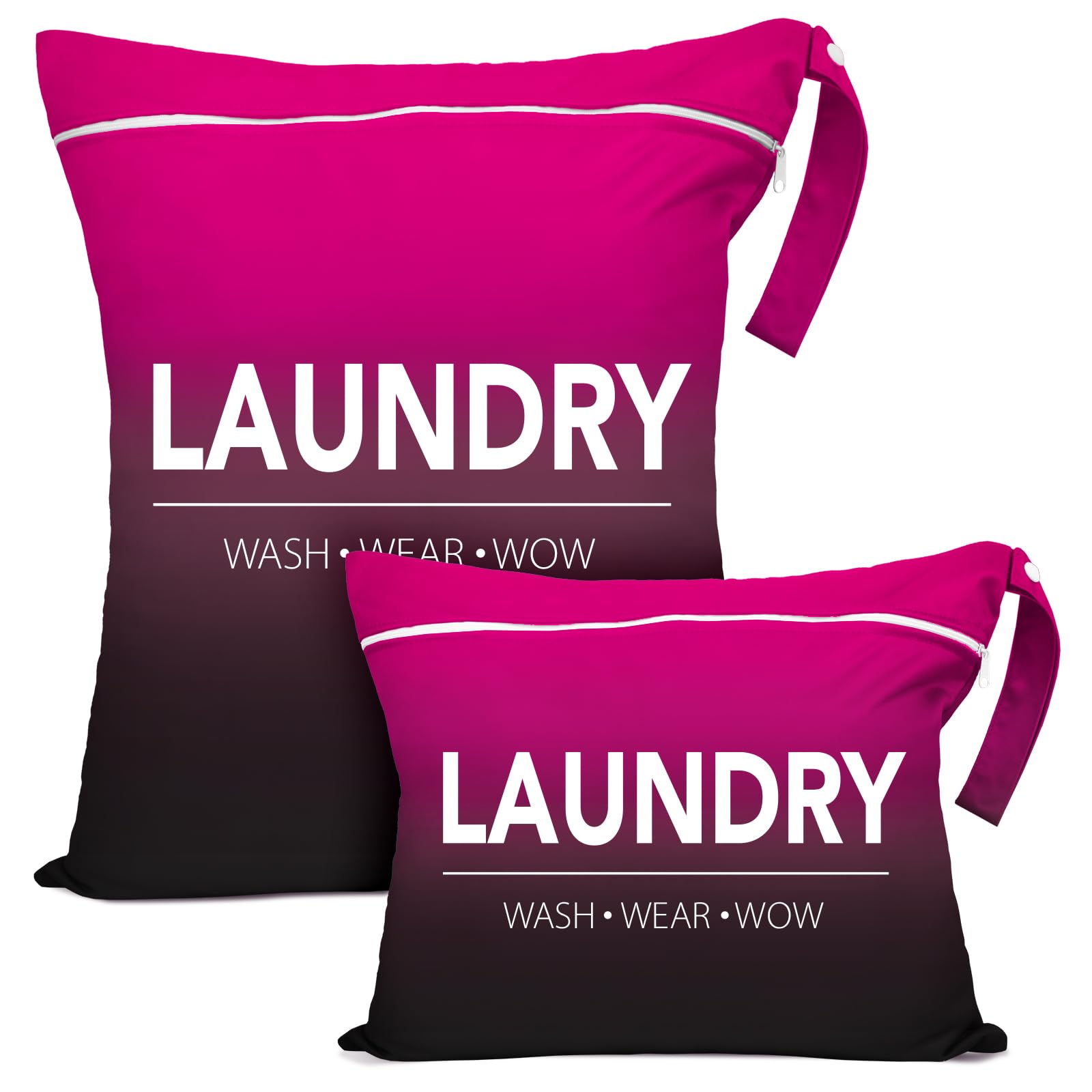 Photo 1 of 2 Pcs Large Travel Laundry Bag Waterproof Wet Dry Bag Washable Dirty Clothes Bag Bathing Suit Workout Bag for Gym Clothes Laundry Wet Clothes Swimming Yoga