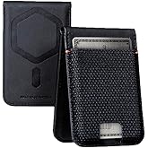 URBAN ARMOR GEAR UAG Slim Wallet Kevlar Black 6 Cards Holder with Kickstand RFID Blocking, Metropolis Magnetic Wallet Compatible with MagSafe for iPhone, Galaxy