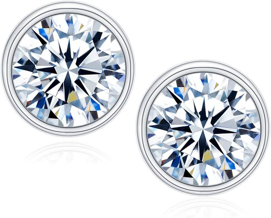 Earrings End of Line Clearance,AAA Silver Sparkling White Crystal in Rhodium overlay Sterling Silver