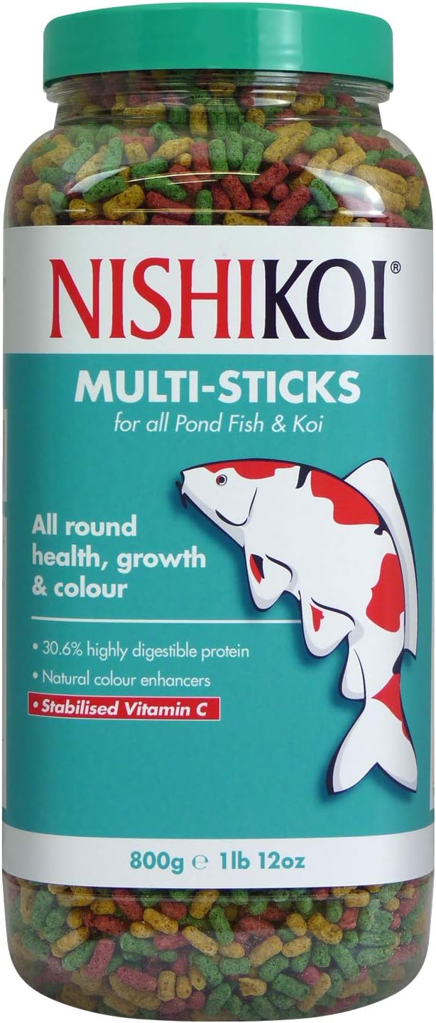 Nishikoi Multi-Sticks Complete Food for Koi and Pond Fish - 800g, May Vary, 800 g (Pack of 1)