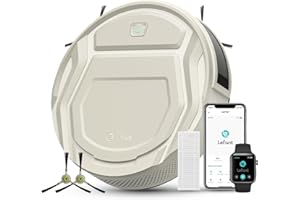 Lefant Robot Vacuum, Slim Quiet, 3 Adjustable Strong Suction Levels, Robot Vacuum Cleaner Ideal for Pet Hair Hard Floor and Daily Cleaning, WiFi/App/Alexa/iWatch Control, M210 Pro