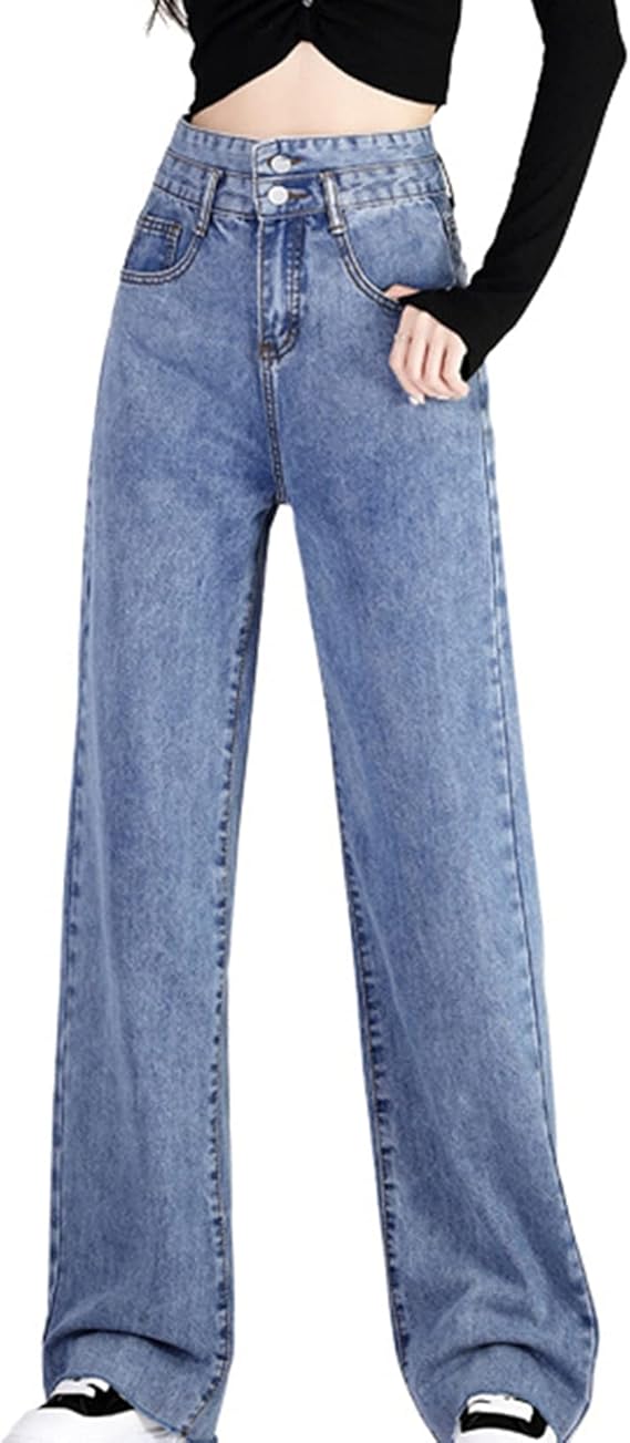 jean boutonn� taille haute