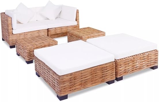 Festnight 16 Tlg Lounge Sofa Gartensofa Lounge Set Loungemobel Loungeset Gartenmobel Rattan Natur Amazon De Kuche Haushalt