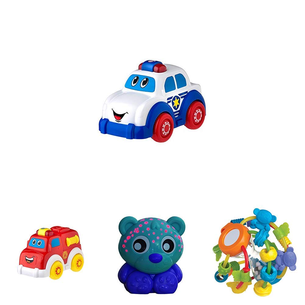 police baby playing with toys