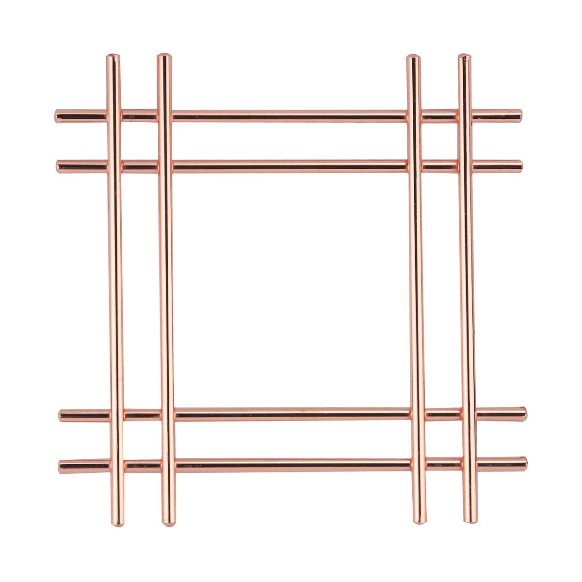 Apollo Cross Trivet Copper 20Cm Silver Kitchen Utility Home New, Multi-Colour, 20x1.6x20