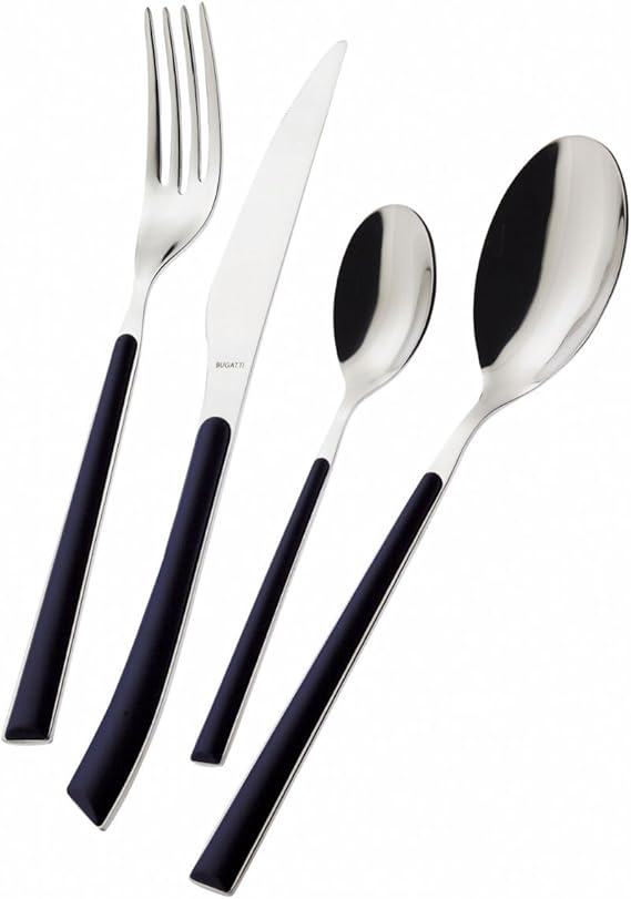 BUGATTI Flatware set 24 pcs."Stella" Blue NAVY Flatware