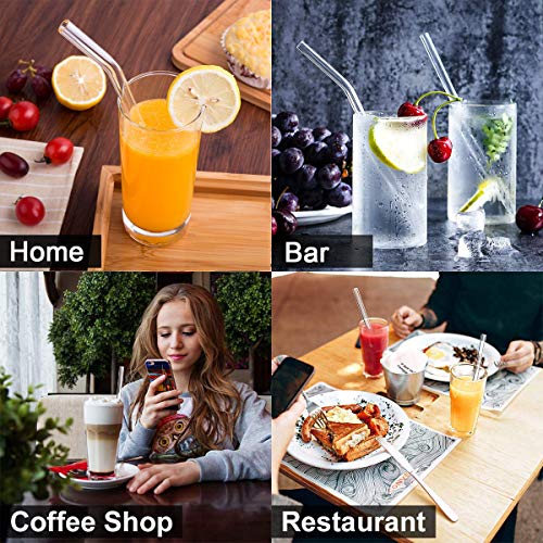 HFTJ Glas Strohhalme Wiederverwendbar, Trinkhalme Glas Bunt für Cocktails, Smoothie,Milchshake und Säfte, Umweltschonend… – Bild 7