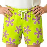 Cosplaya Green Purple Star Shorts Trunks for Mens Adult Teens - Swim Suit Pink Halloween Costume Cosplay