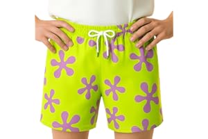 Cosplaya Green Purple Star Shorts Trunks for Mens Adult Teens - Swim Suit Pink Halloween Costume Cosplay