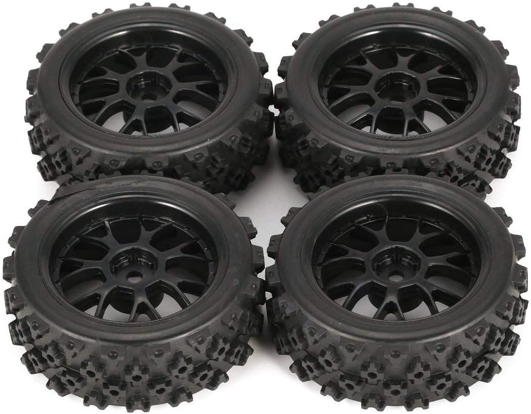 Noradtjcca 4Pcs 70mm Star Word Fetal Flower Off-road Wheel Rim and Tires for HSP HPI 9068ALL 1/10 HSP 94123/94122/94103 / D4 / D3