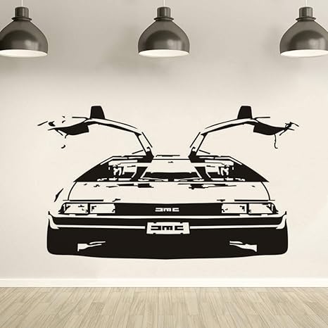 Zurück In die Zukunft Delorean Wandkunst Aufkleber Remabable Schlafzimmer Auto Aufkleber Wohnzimmer Dekoration 57X96 Cm