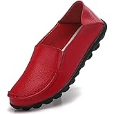 ANYUETE Women's Leather Loafers Comfortable Flat Shoes