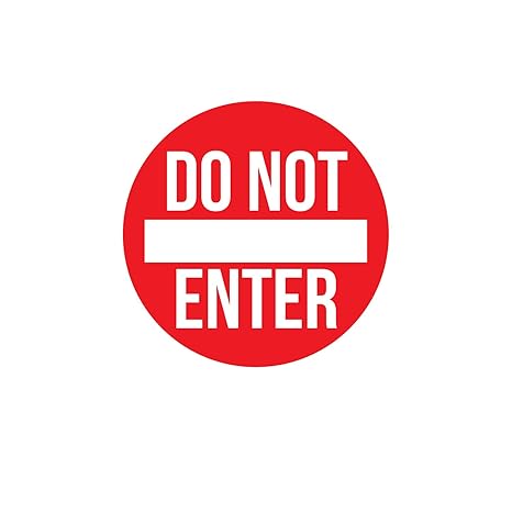 Vinyl Wall Art Decal Do Not Enter Sign 12 X 12 Teen Boys Girls Bedroom Door Sticker Decals Home Decor For Office Door Window Dorm Room