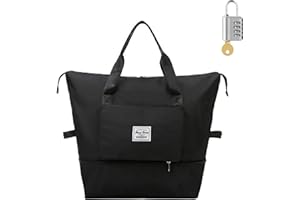 VENTOURPACK Gym Tote Bag, Travel Duffle Bag Women, Sports Bag, Yoga Bag, Weekender Bags For Women Travel With Trolley Sleeve (BLACK)