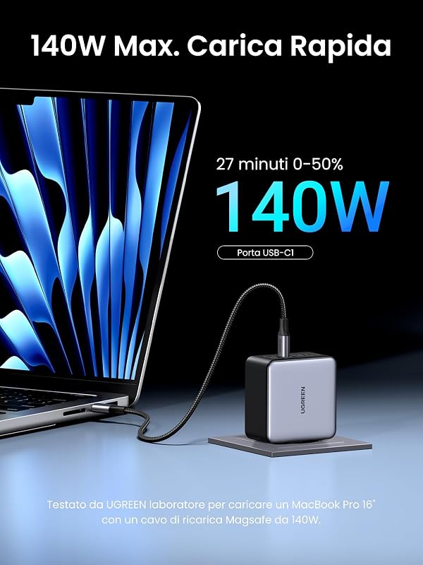 Nexode 160W Caricatore USB C GaNInfinity Caricabatteria PD 3.1