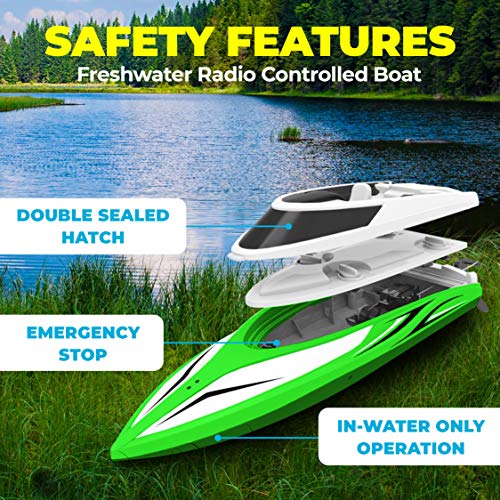 Force1 Velocity H102 RC Boat Remote Control Boat for Pools and Lakes