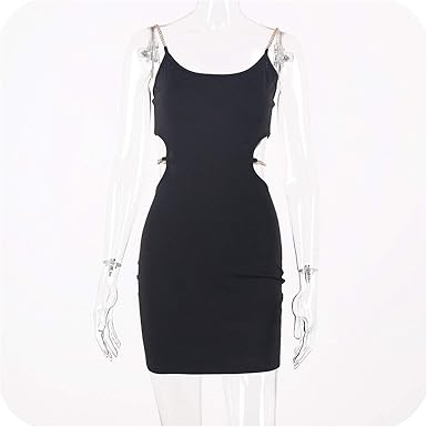 low cut little black dress