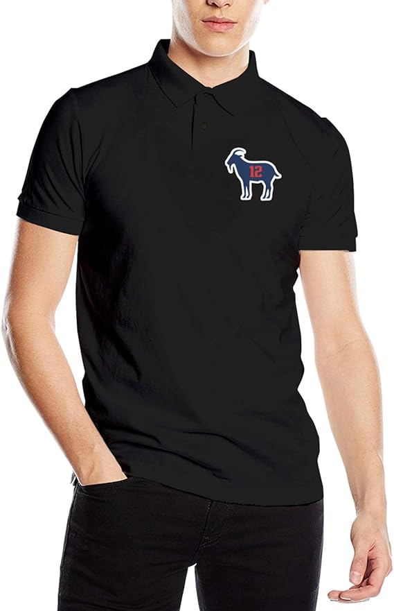 Brady TB12 Goat Mans Soft Classic Short Sleeve Solid Printing Fit Polo