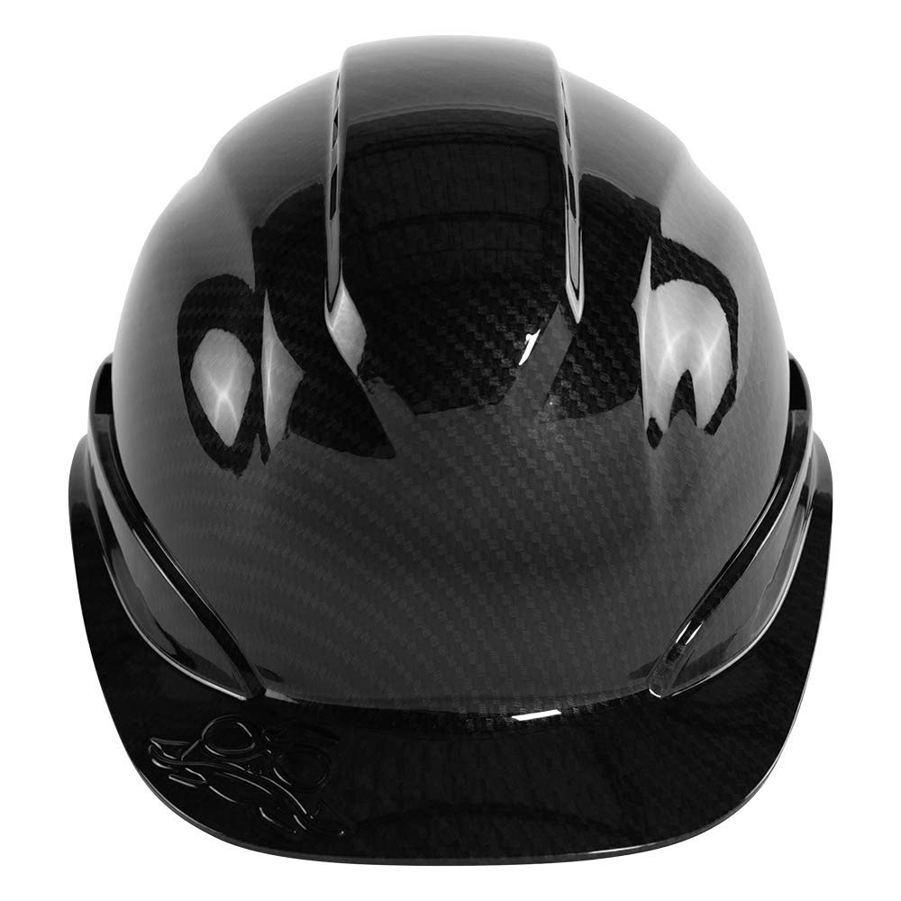 Bullhead Safety HH-C3-C - Shiny Black Graphite Vented Cap Style Hard Hat with Six-Point Ratchet Suspension: Industrial & Scientific