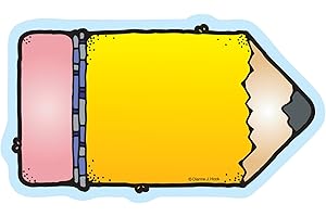 D.J. INKERS Carson Dellosa 36pc Chunky Pencil Bulletin Board Cutouts, Pencils Bulletin Board Decorations for Cubbies, Bulletin Board, Back to School Decorations, Locker Decor, Classroom Decor, School Supplies