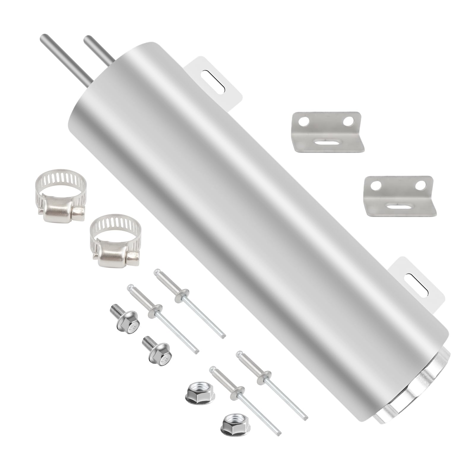 Photo 1 of BHB 3 * 10 In Radiator Coolant Overflow Puke Tank Polished Stainless Steel Coolant Catch Can with Twist Cap 32 Oz Universal