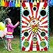 Blulu Carnival Toss Game Banner with 3 Bean Bags Carnival Game for Kids and Adults in Indoor Outdoor Activities Circus Theme Birthday Party Decoration Supply Set